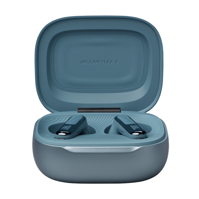 JBL Live Flex 3 - Blue - True wireless noise-cancelling open-stick earbuds - Detailshot 2 image number null